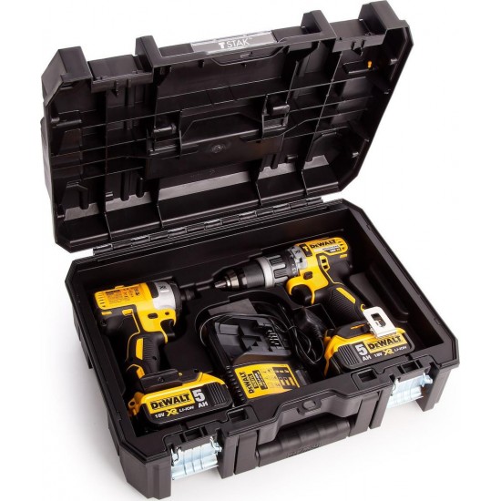 DEWALT ΣΕΤ ΚΡΟΥΣΤΙΚΟ ΔΡΑΠ/ΒΙΔΟ BRUSHLESS 18V & ΠΑΛΜΙΚΟ ΚΑΤΣΑΒΙΔΙ 18V 2x5.0Ah DCK266P2